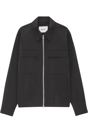 NN.07 Jacka, Herr, M, Polyester, Svart Vattentät Teknisk Jacka med Logodragkedja