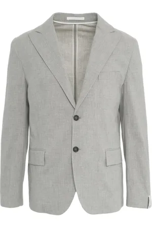 Paolo Pecora Jacka, Herr, L, Grå Blazer Ss25 Elegant Herrmode