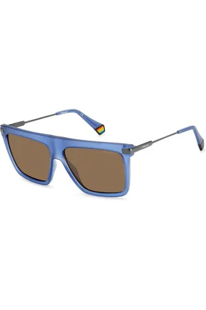 Polaroid Accessoarer, Herr, ONE Size, Blå Plast Solglasögon Vintage Stil