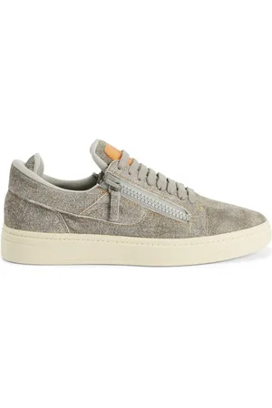 Giuseppe Zanotti Skor, Herr, 44 EU, Denim, Denim Print Lace-Up Sneaker