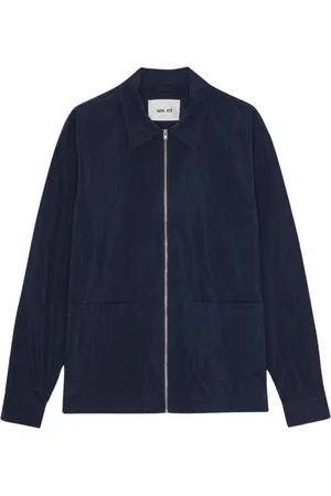 NN.07 Jacka, Herr, L, Bomull, Dragkedja Hybrid Navy Blå Skjorta