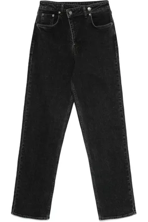 KSUBI Jeans, Dam, W25, Denim, Svarta Denim Jeans med Korsbroderi