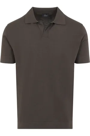BRIONI Topp, Herr, L, Bomull, Brun T-shirt med silkeblandning