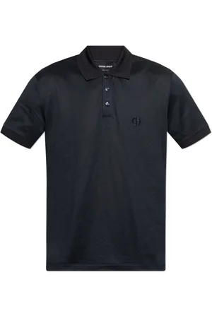 Giorgio Armani Topp, Herr, M, Bomull, Polo med broderad logotyp