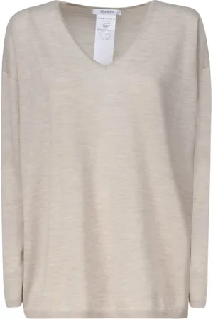 Max Mara Stickade tröjor & koftor, Dam, S, Kashmir, Cashmere V-Neck Sweater