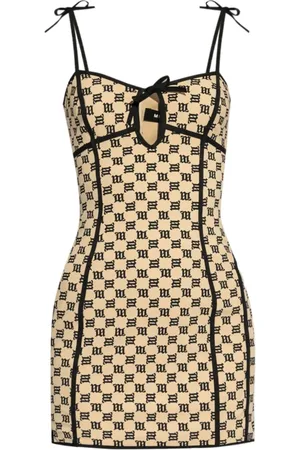 MISBHV Klänning, Dam, M, Coquette Mini Klänning i Beige