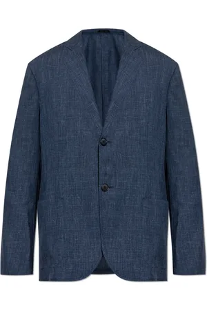 Giorgio Armani Jacka, Herr, 2Xl, Linne, Blazer med öppna slag