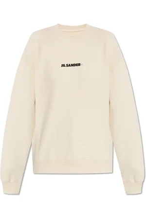 Jil Sander Sweatshirts & Hoodies, Dam, S, Bomull, Sweatshirt med logotyp
