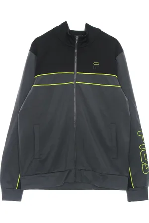 Fila Sweatshirts & Hoodies, Herr, M, Polyester, Track Jacket Asfalt/svart Hög hals