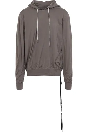 Rick Owens Sweatshirts & Hoodies, Herr, S, Bomull, Grå Sweatshirt Modern Stil