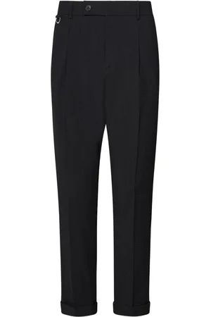LOW BRAND Byxor, Herr, W33, Svarta Byxor Höj Garderob Stil