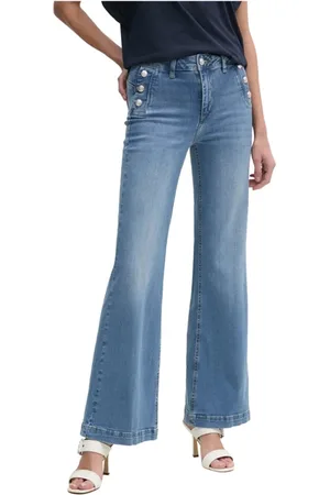 Liu Jo Jeans, Dam, W28, Denim, Denim Skinny Jeans med Gyllene Knappar
