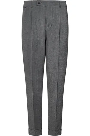 LOW BRAND Byxor, Herr, W34, Polyester, Grå Ull Morotspassform Byxor