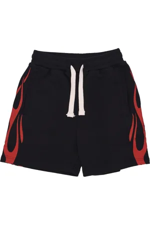 Vision Of Super Shorts, Herr, M, Bomull, Flames Print Svart/Röda Shorts