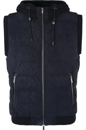 MOORER Jacka, Herr, M, Läder, Gåsdun huva bodywarmer