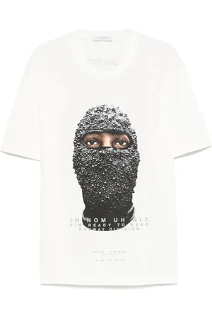 Ih Nom Uh Nit Topp, Herr, 2Xl, Bomull, Vit Logotyp Tryck T-shirt Authentic Mask