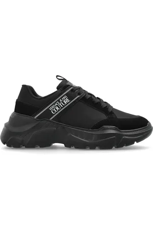 VERSACE Skor, Herr, 44 EU, Läder, Sneakers med logotyp