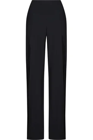 Nensi Dojaka Byxor, Dam, M, Polyester, Svarta skräddade byxor med sprund