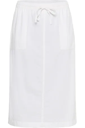Kaffe Kjol, Dam, 2Xl, Bomull, Liah Kjol med Sidslitsar