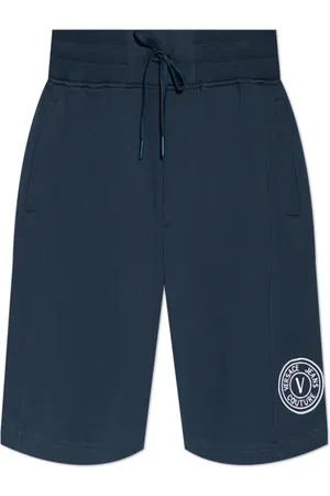 VERSACE Shorts, Herr, L, Bomull, Shorts med broderad logotyp