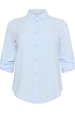 Kaffe Blusar & Skjortor , Dam, XL, Windsurfer Skjortblus med Krage