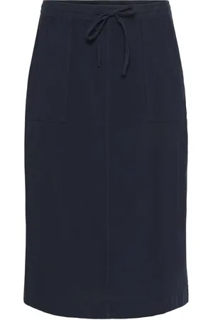 Kaffe Kjol, Dam, 4Xl, Midnight Marine Löst Silhuett Kjol