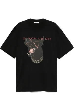 Ih Nom Uh Nit Topp, Herr, XL, Bomull, Svart Bomull Logo Print T-shirt
