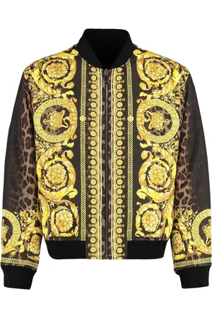 VERSACE Jacka, Herr, L, Bomull, Vändbar bomberjacka med ribbade kanter