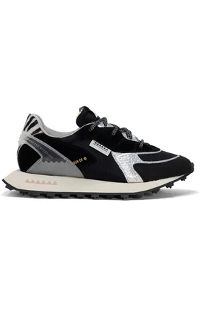 RUN OF Skor, Dam, 37 EU, Läder, Sneaker Dark Zebra W