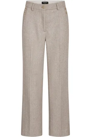 Bruuns Bazaar Byxor, Dam, M, Polyester, Scarletbbelezi Byxor med Guldknappar