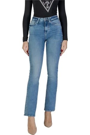 Guess Jeans, Dam, W30 L34, Bomull, Ljus Tvättade Bootcut Jeans 1981