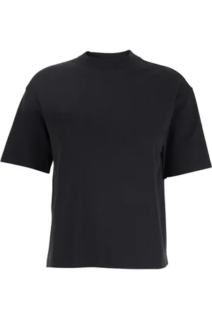 THEORY Topp, Dam, S, Bomull, Svart Crewneck Tröja Kortärmad Bomull