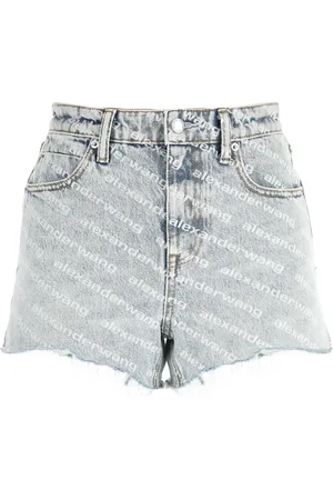 Alexander Wang Shorts, Dam, W25, Denim, Tryckta denim shorts för kvinnor