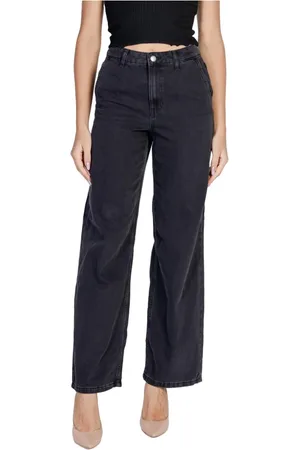 JACQUELINE DE YONG Jeans, Dam, M, Bomull, Hög Midja Skinny Svarta Jeans