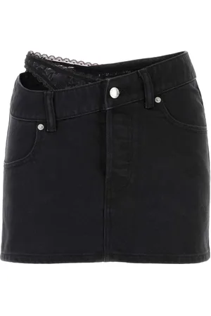 Alexander Wang Kjol, Dam, W26, Denim, Svart Denim Minikjol