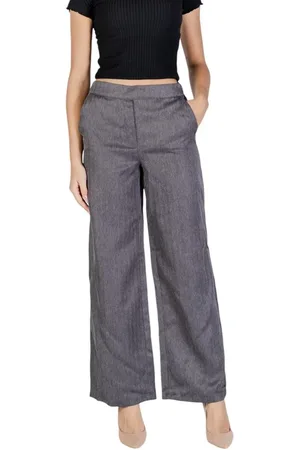 JACQUELINE DE YONG Byxor, Dam, L L32, Polyester, Grå Polyester Dambyxor Höst/Vinter