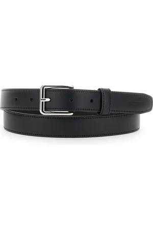 Dsquared2 Accessoarer, Herr, 105 CM, Läder, Svart läderbälte med justerbart spänne