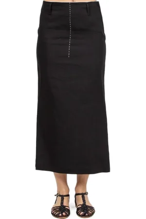 TELA Kjol, Dam, L, Svart Jersey Crepe Pennkjol
