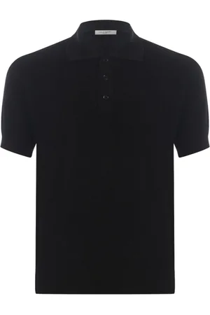 Paolo Pecora Topp, Herr, 2Xl, Bomull, Klassisk Svart Polo Skjorta
