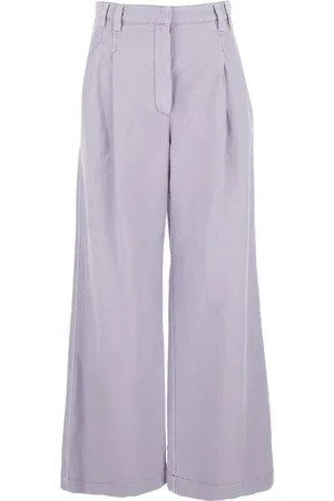 Brunello Cucinelli Byxor, Dam, S, Bomull, Vida byxor med Monil-detalj