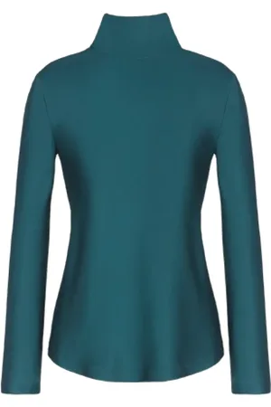 Giorgio Armani Topp, Dam, S, Elegant Grön Silkesblus