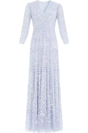 Needle & Thread Klänning, Dam, S, Polyester, Blå Maxi Klänning Isabella Diamond