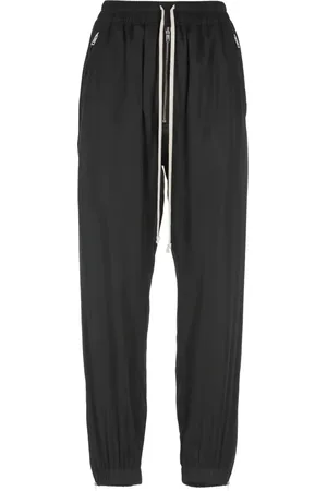 Rick Owens Byxor, Dam, L, Svarta elastiska midjeblandade byxor