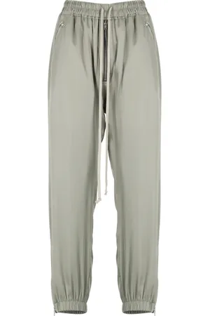Rick Owens Byxor, Dam, M, Grön Viskosblandning Elastisk Midja Byxor