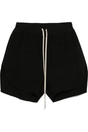 Rick Owens Shorts, Herr, M, Svarta Elastiska Shorts med Dragsko i Midjan