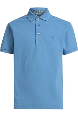 Etro Topp, Herr, M, Bomull, Klarblå Polotröja