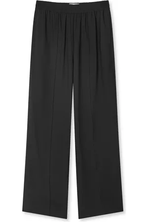 Mads Norgaard Byxor, Dam, 3Xl, Polyester, Lätt Crepe Harper Svarta Byxor