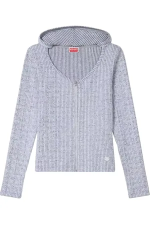 Kenzo Sweatshirts & Hoodies, Dam, S, Bomull, Randig dragkedja huvtröja