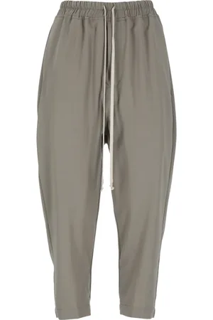 Rick Owens Byxor, Dam, S, Grön Ullbyxor Elastisk Midja Dragsko