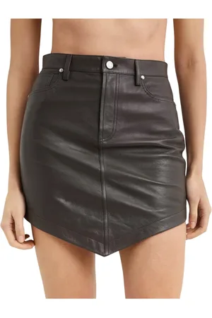 ALEXANDRE VAUTHIER Kjol, Dam, S, Läder, Brun läderskjol
